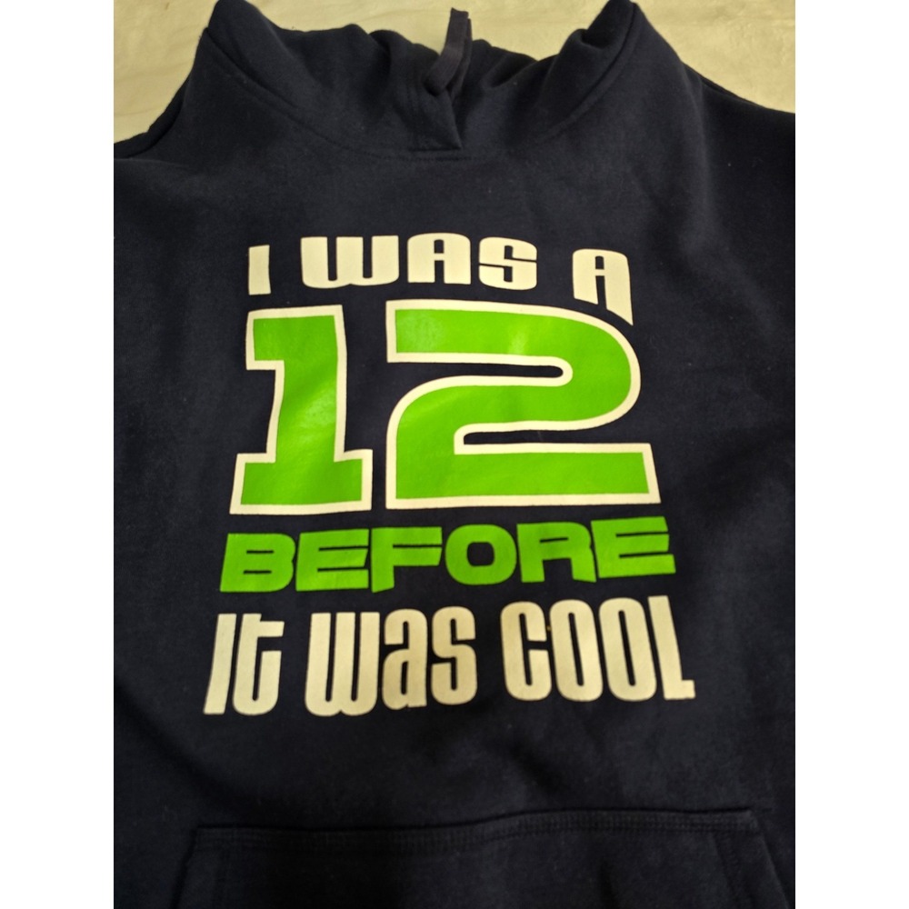Sport Tek Navy Blue I Was A 12 Before It Was Cool Hoodie Sweatshirt 2XL /0505